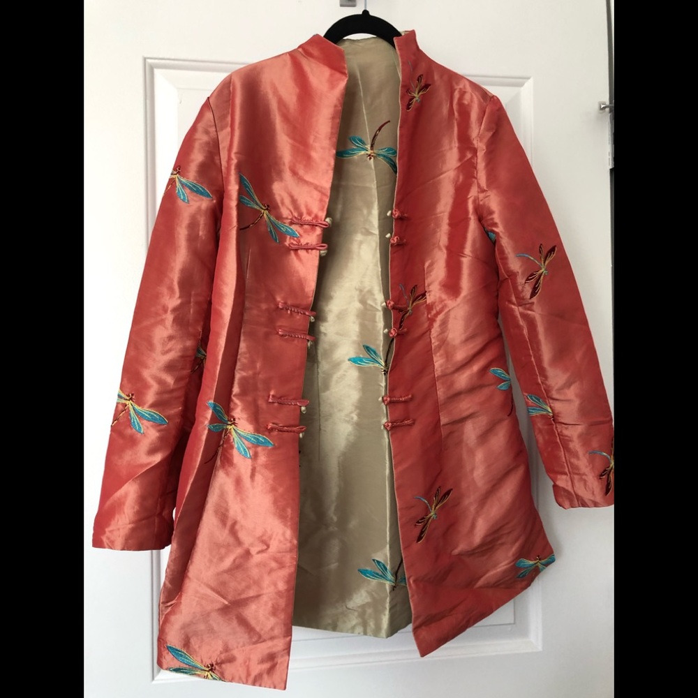 Reversible Sage-Coral Blazer, Size S, Grace Chang NY